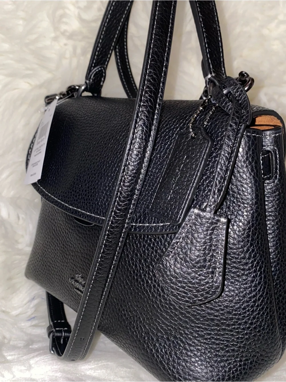 Coach 🖤🩶🖤 leather purse New Emory Top Handle Bag